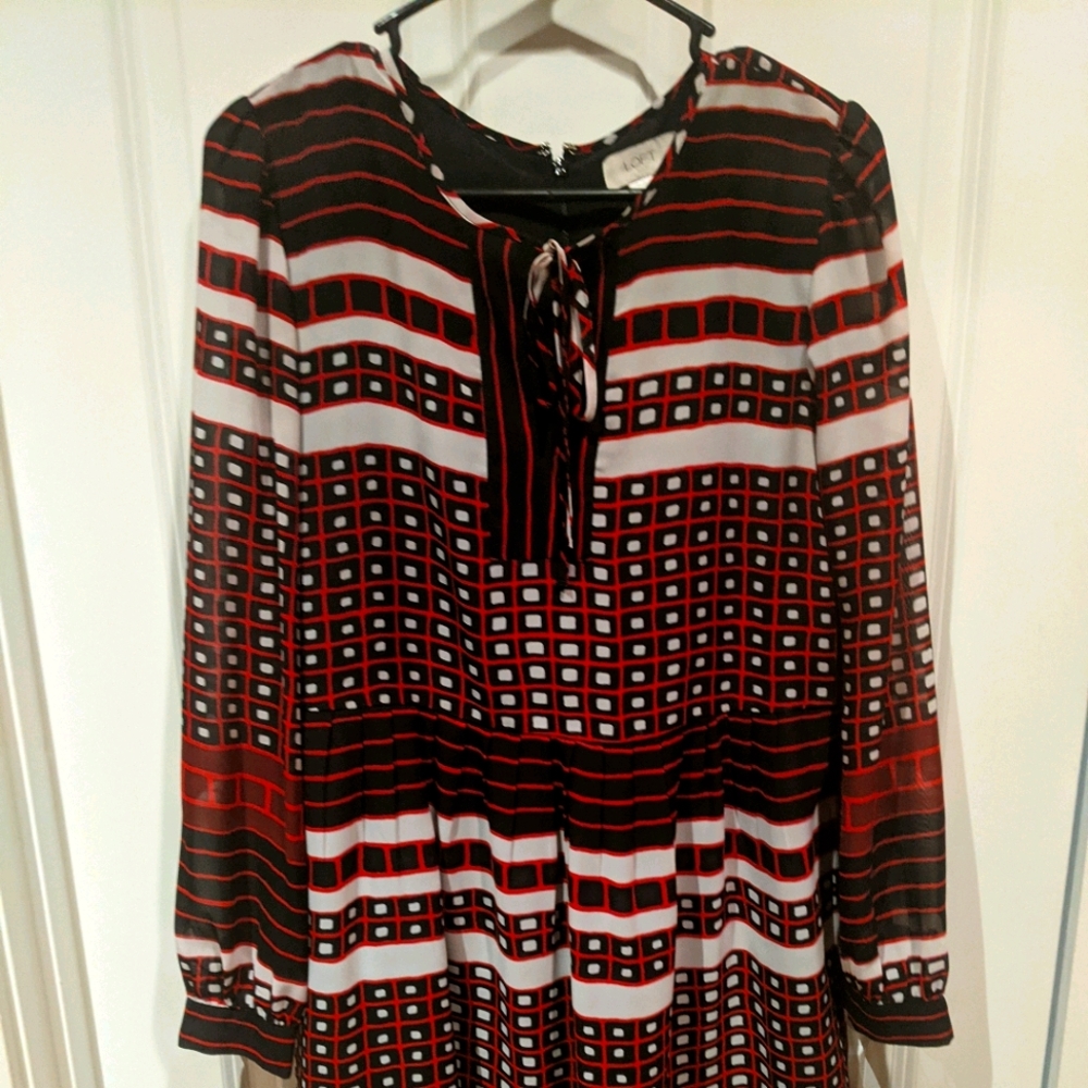 Long sleeve knee length dress